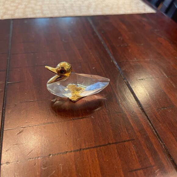 Crystal swan with gold - Picture 2 of 12